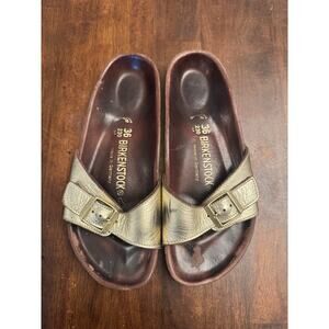 Birkenstock gold metallic Madrid sandals women's 36/ 6
